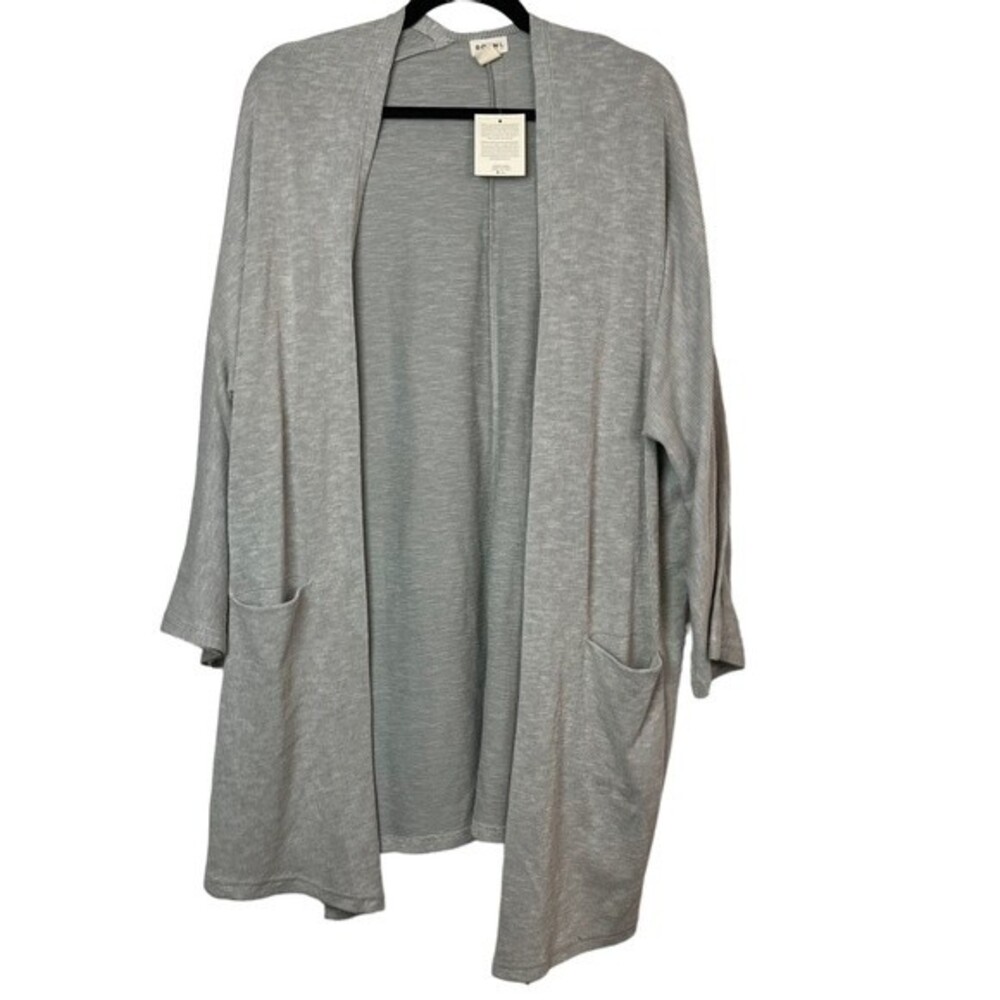 NWT Anthropologie Donni Gray Ribbed Cardigan Size OS